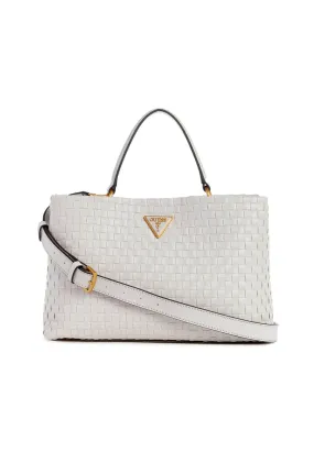 GUESS Lisbet Borsa Satchel Stone Bianco WA877406