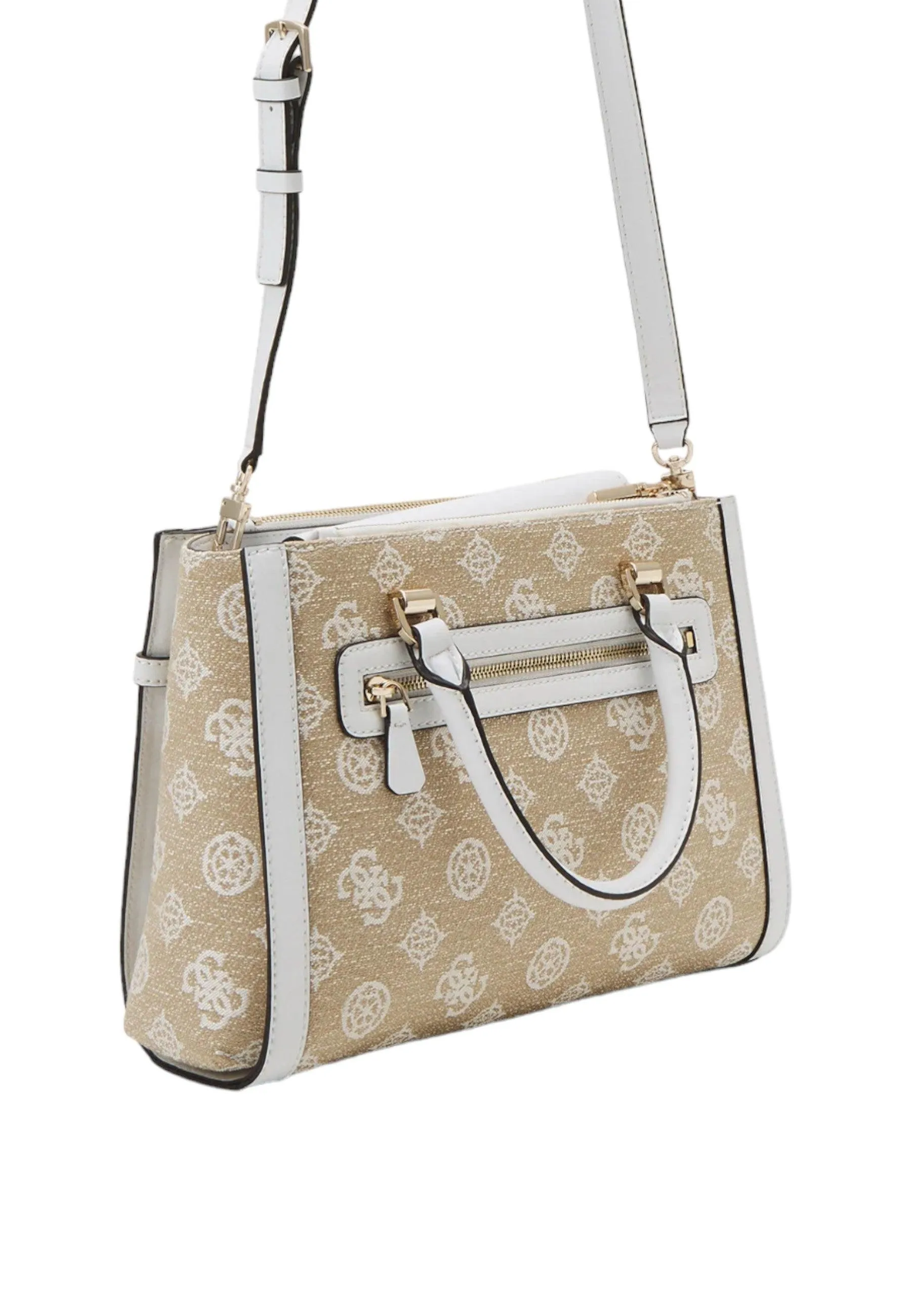 GUESS Lorealee Borsa Satchel Donna White Logo JG922606