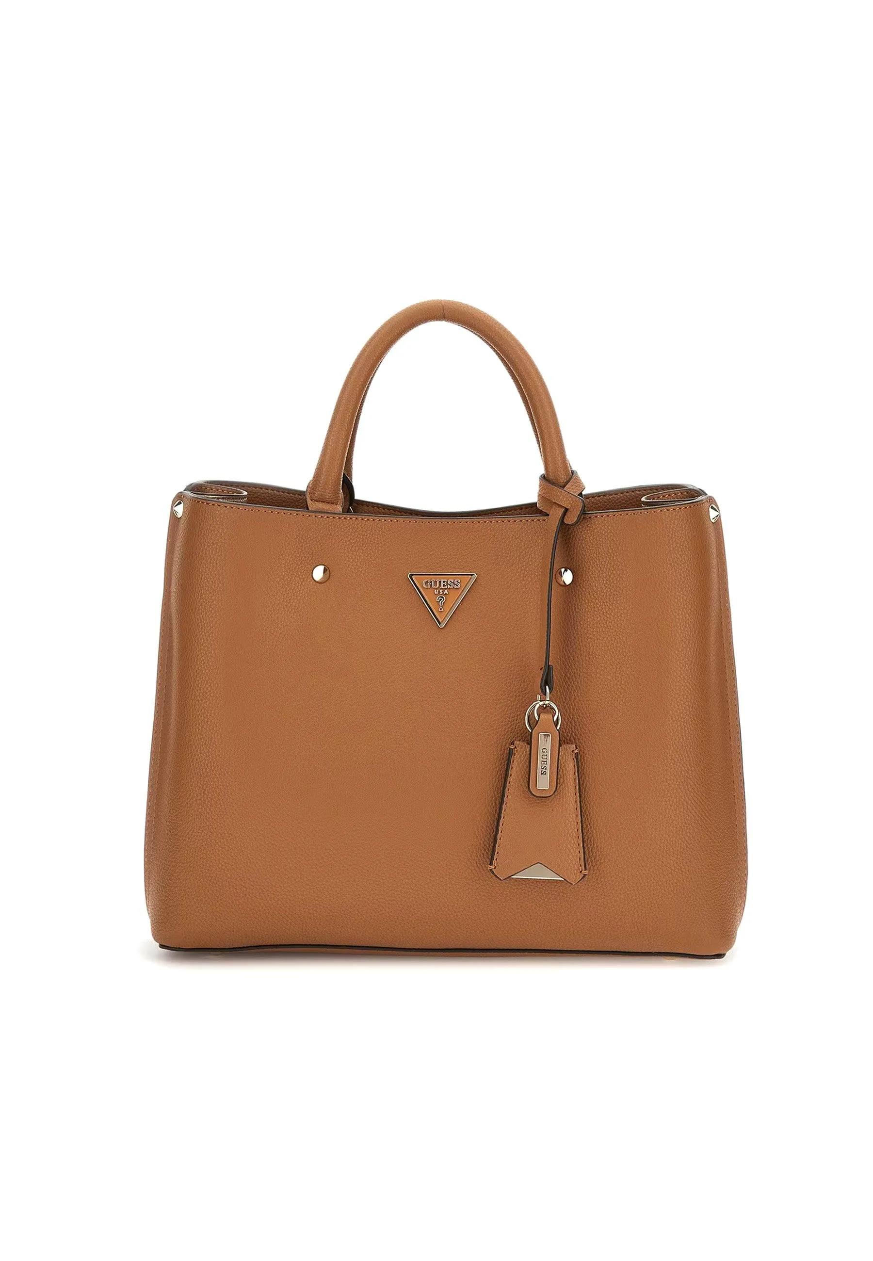 GUESS Meridian Borsa Girlfriend Satchel Donna Cognac Marrone BG877806