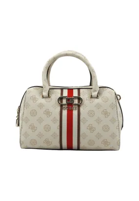 GUESS Nelka Box Borsa Satchel Donna Cream Logo PG930705