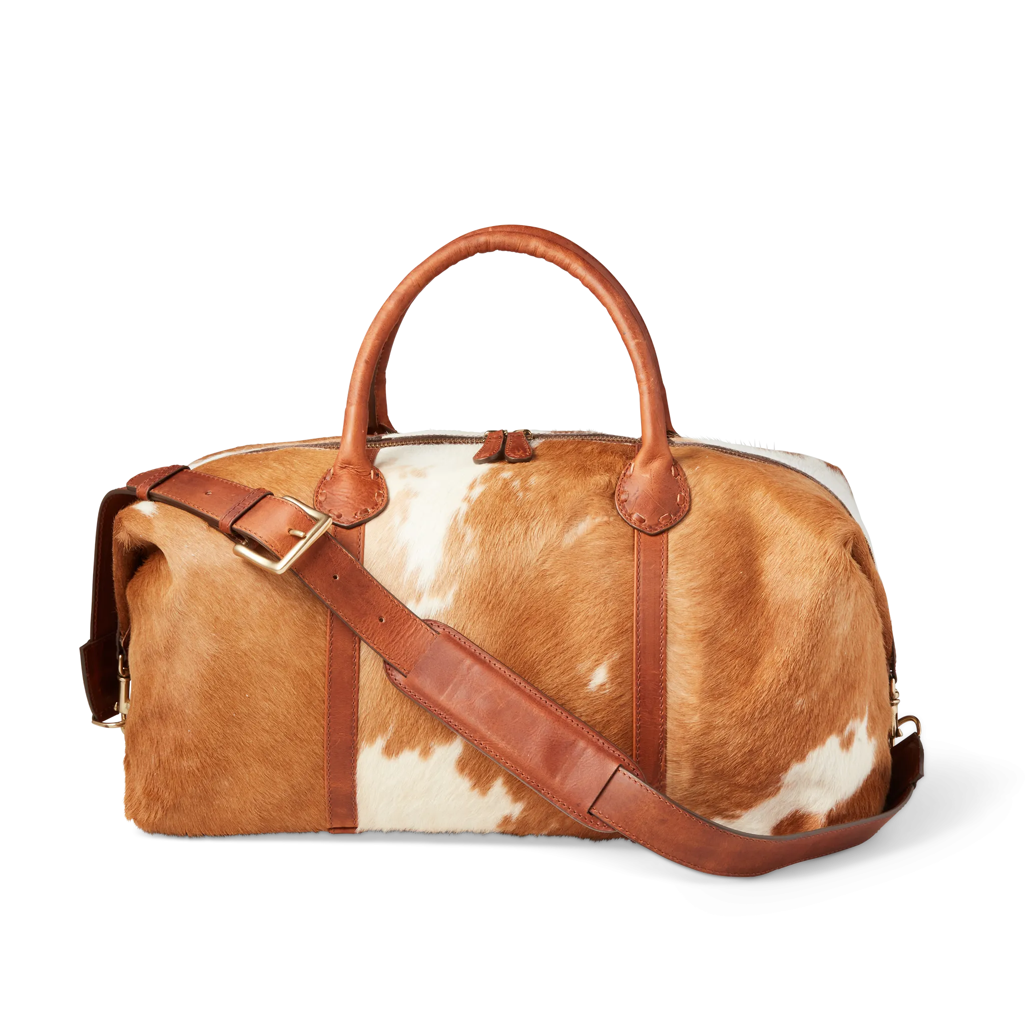 Hair-On Cowhide Duffle :: Brown