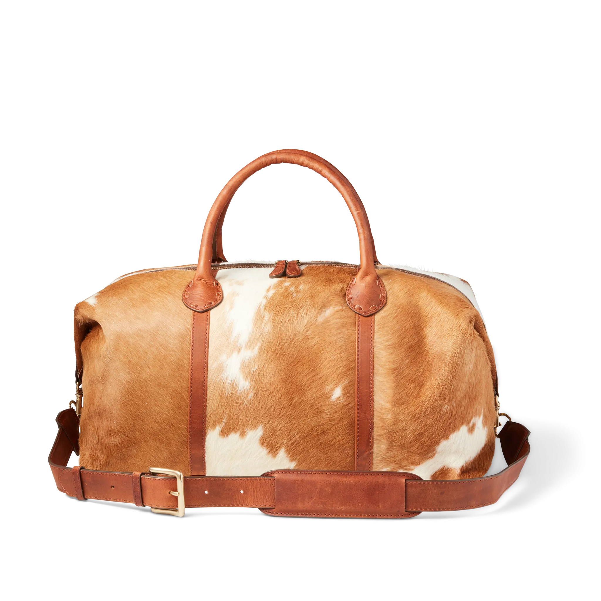 Hair-On Cowhide Duffle :: Brown