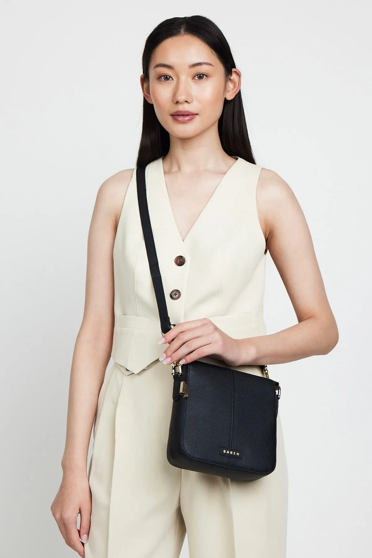 Harrie Black Crossbody Bag