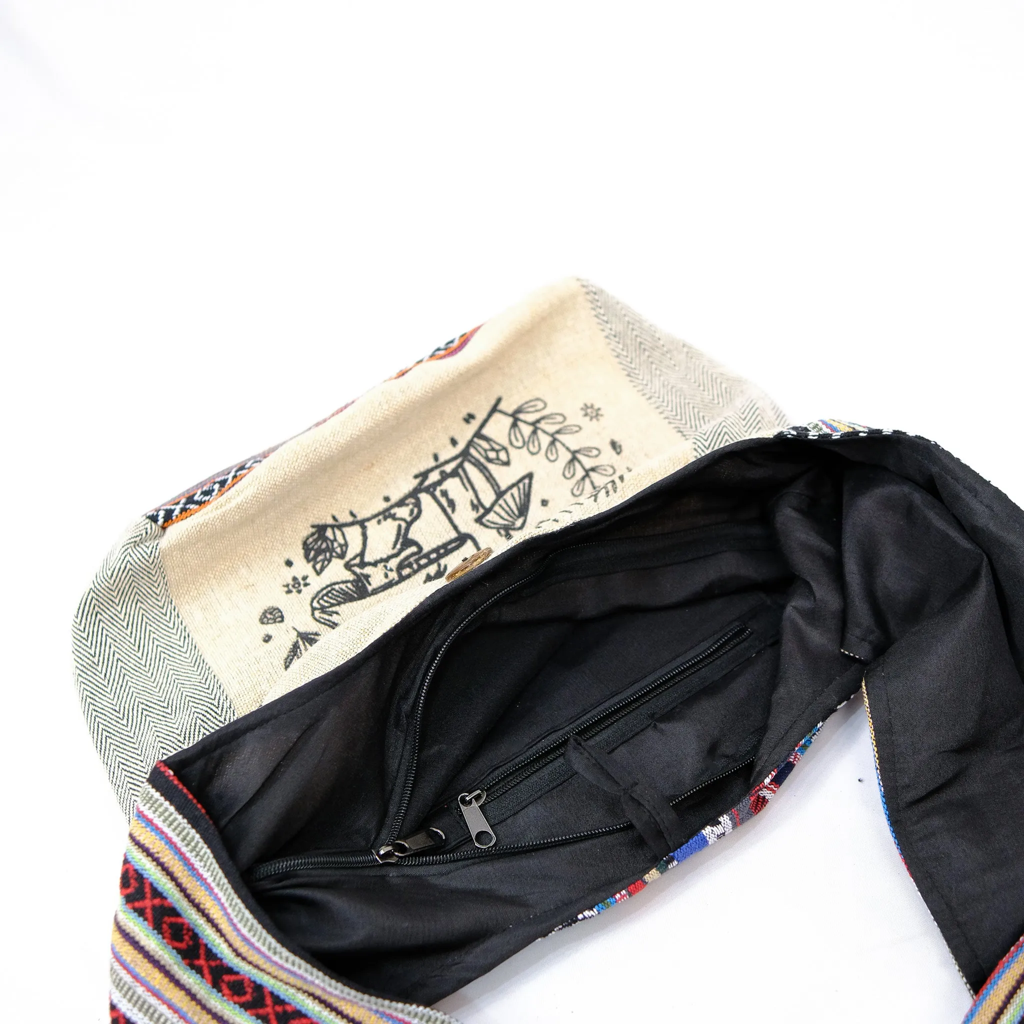 Hemp Moon Mushroom Messenger Bag