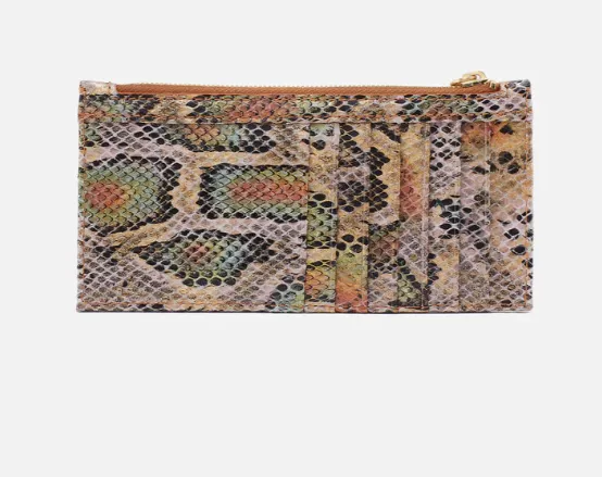 HOBO Carte Card Case in Opal Snake Print