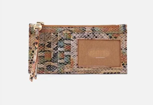 HOBO Carte Card Case in Opal Snake Print