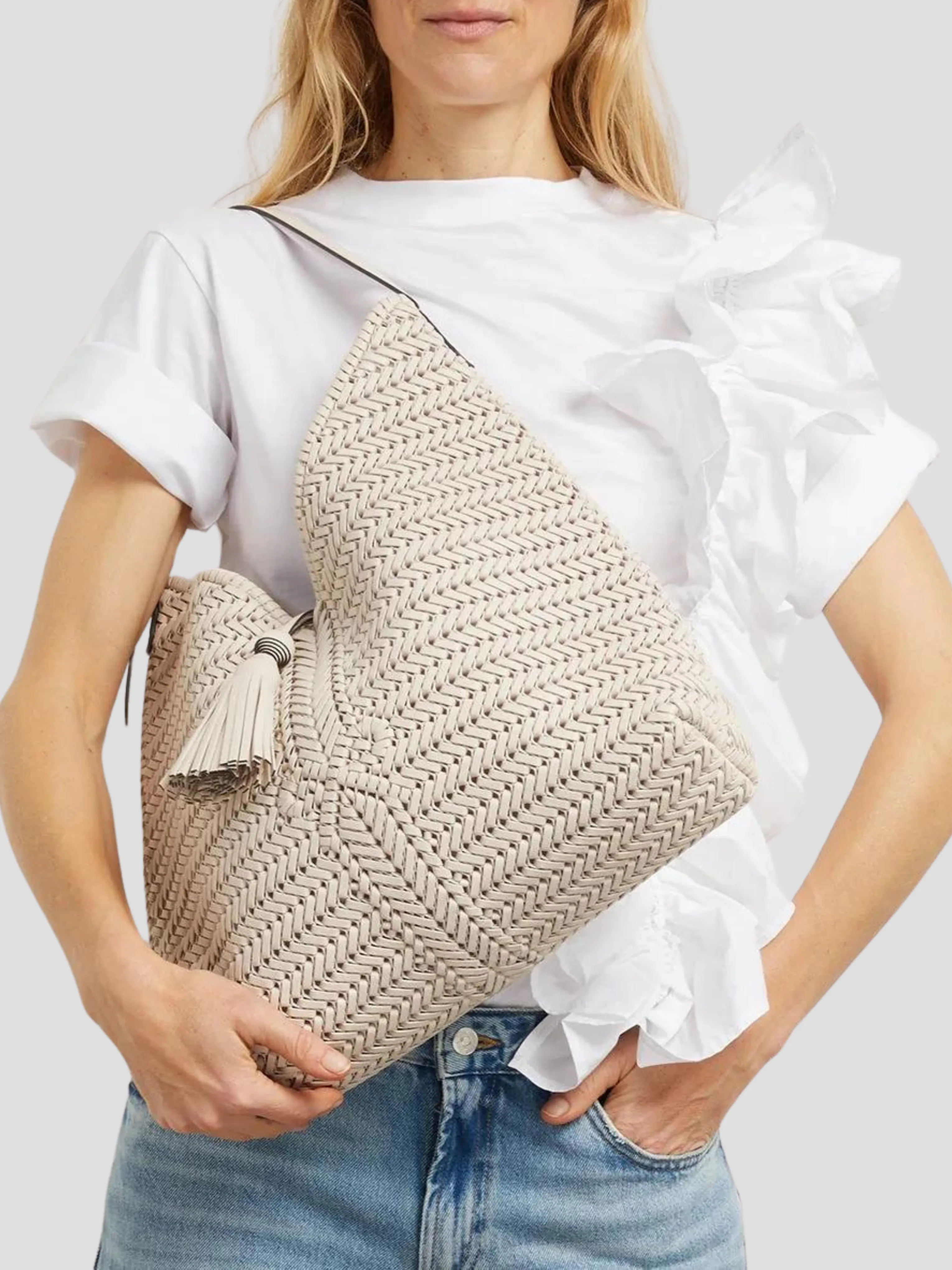 Ivory Neeson Tassel Hobo Bag