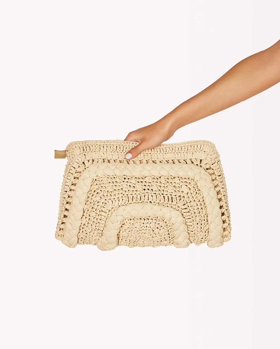 IVY CLUTCH BAG - NATURAL RAFFIA