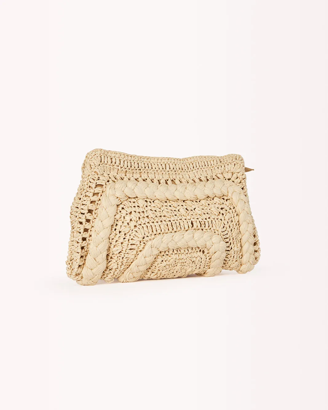 IVY CLUTCH BAG - NATURAL RAFFIA