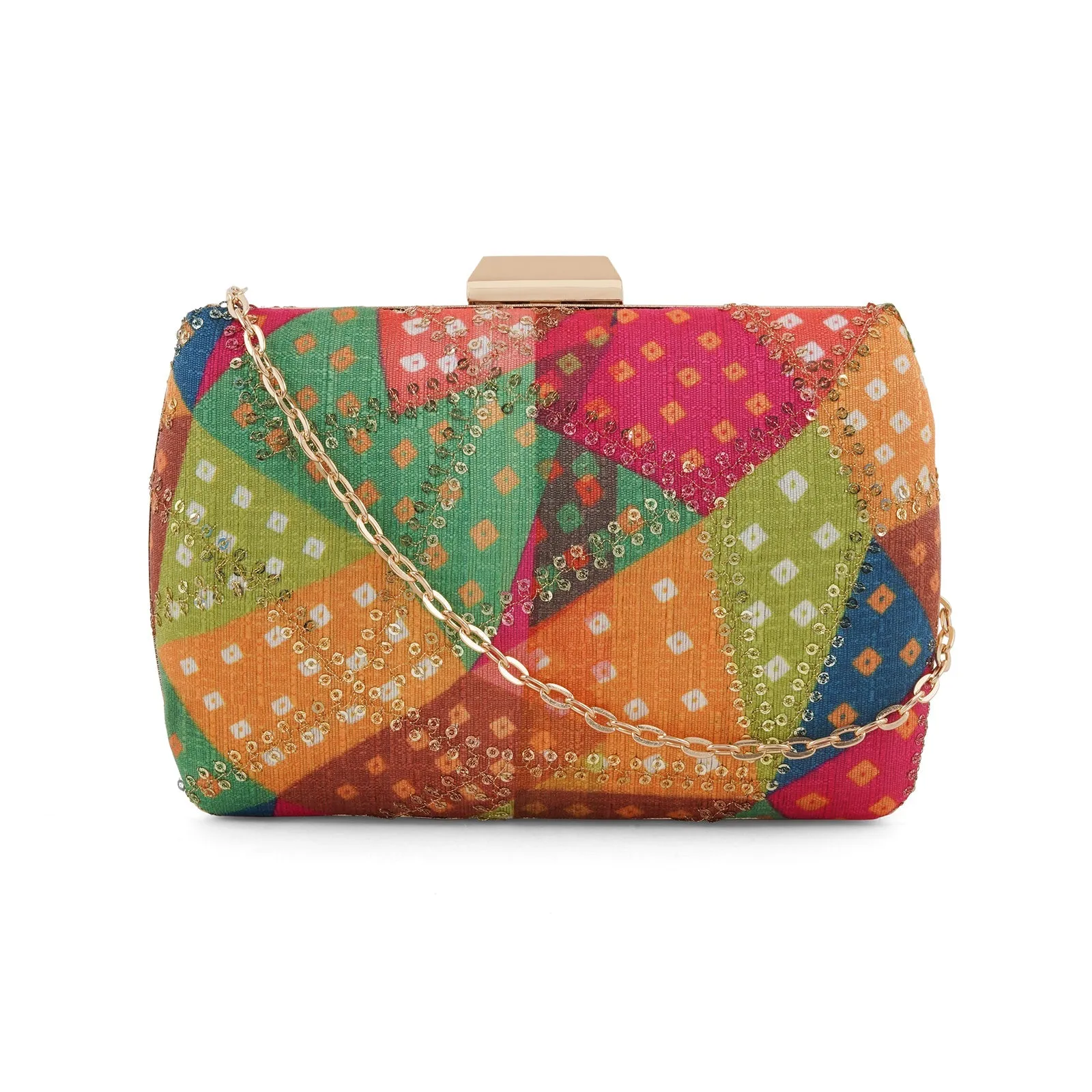 Jaipur Jazz Multicoloured Printed Clutch