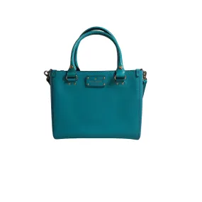 Kate Spade Teal Leather Wellesley Quinn Satchel | Pre Loved |