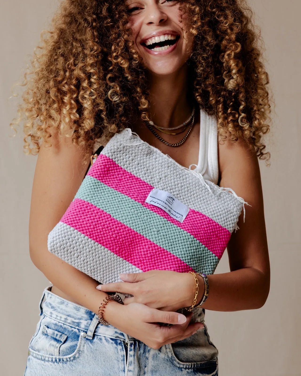 Kilim Clutch Pink X Mint