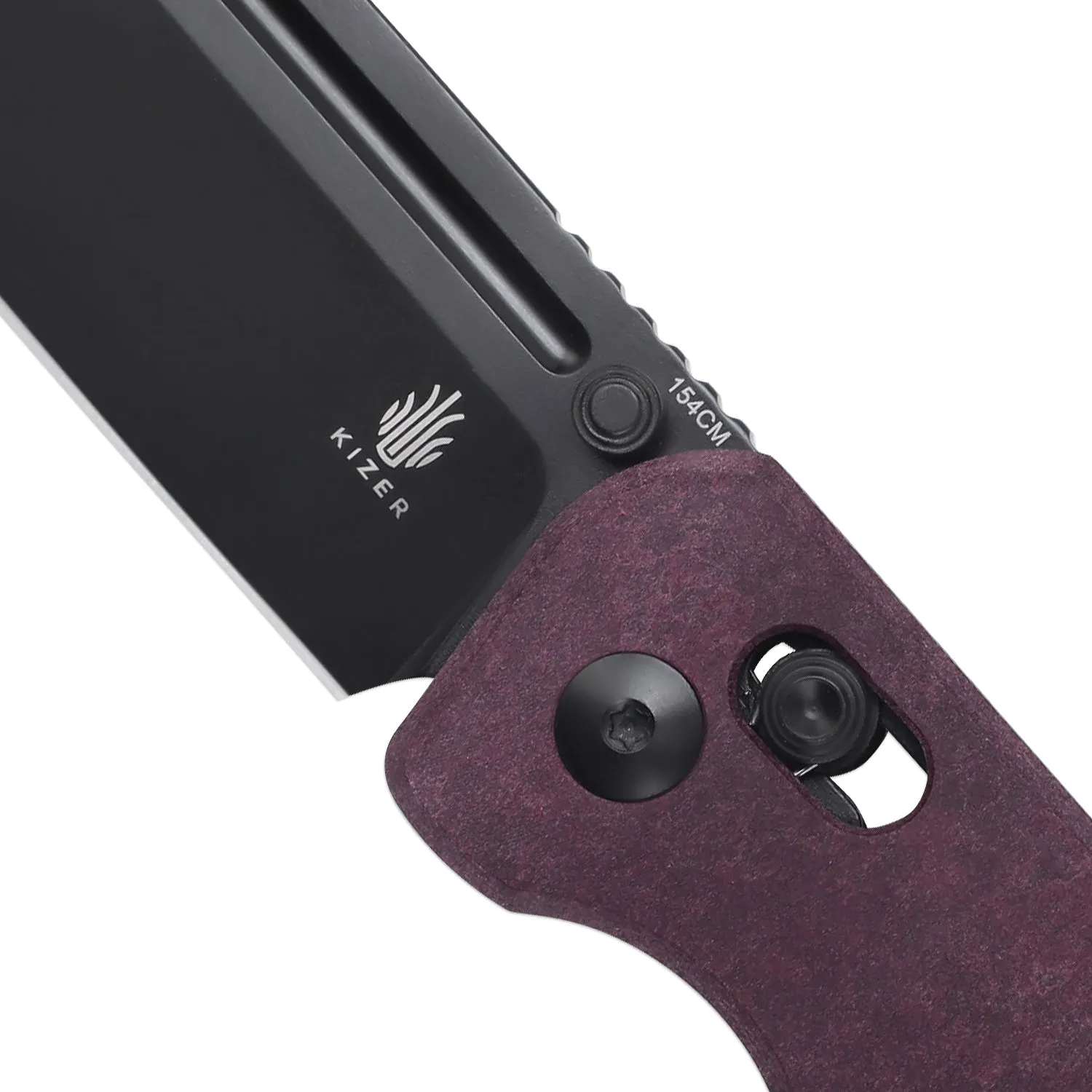 Kizer Clutch Lock Red Richlite V4481C1 (3.31 Black)