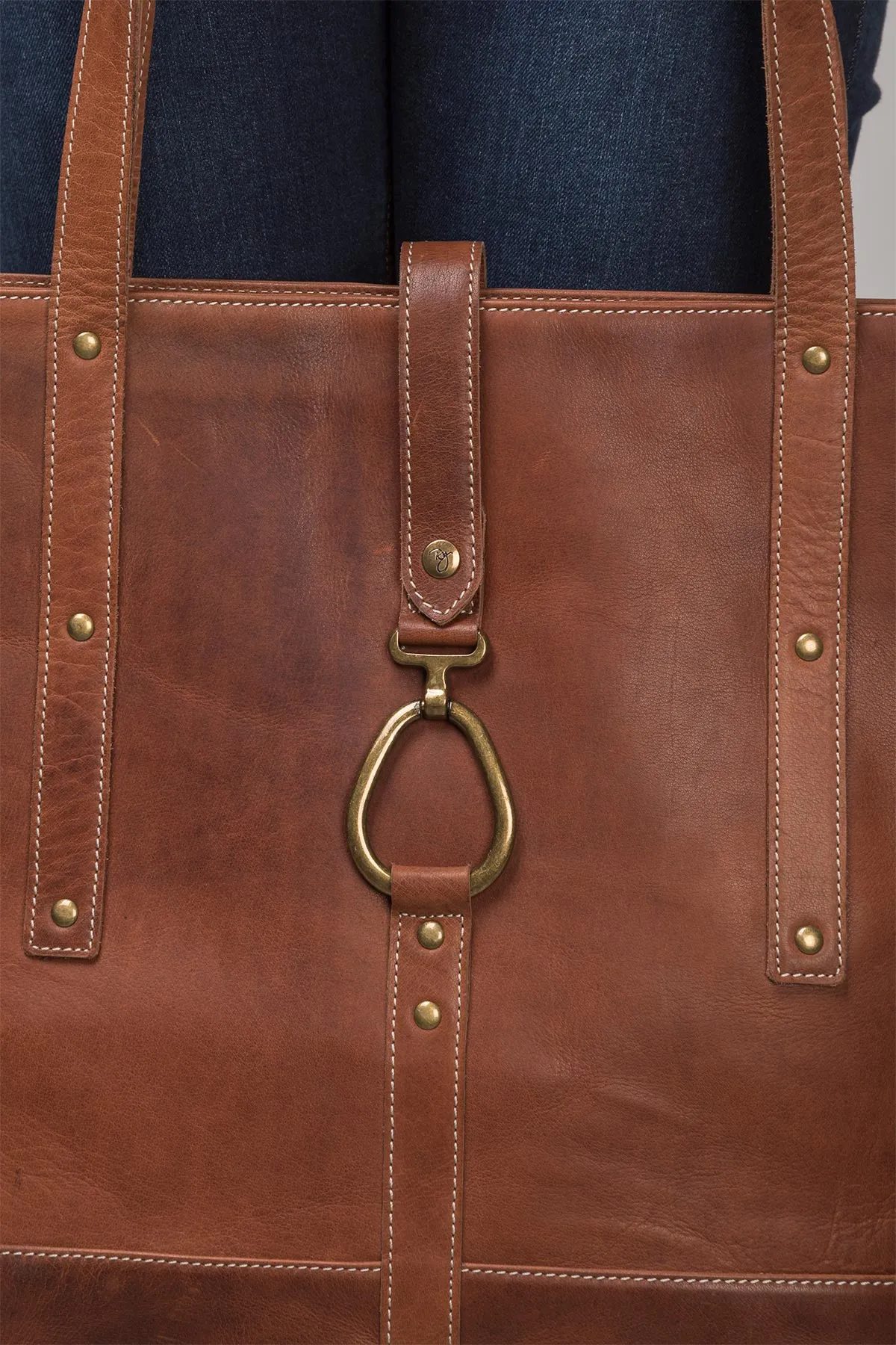 Ladies Leather Snaffle Tote Bag - Lucinda