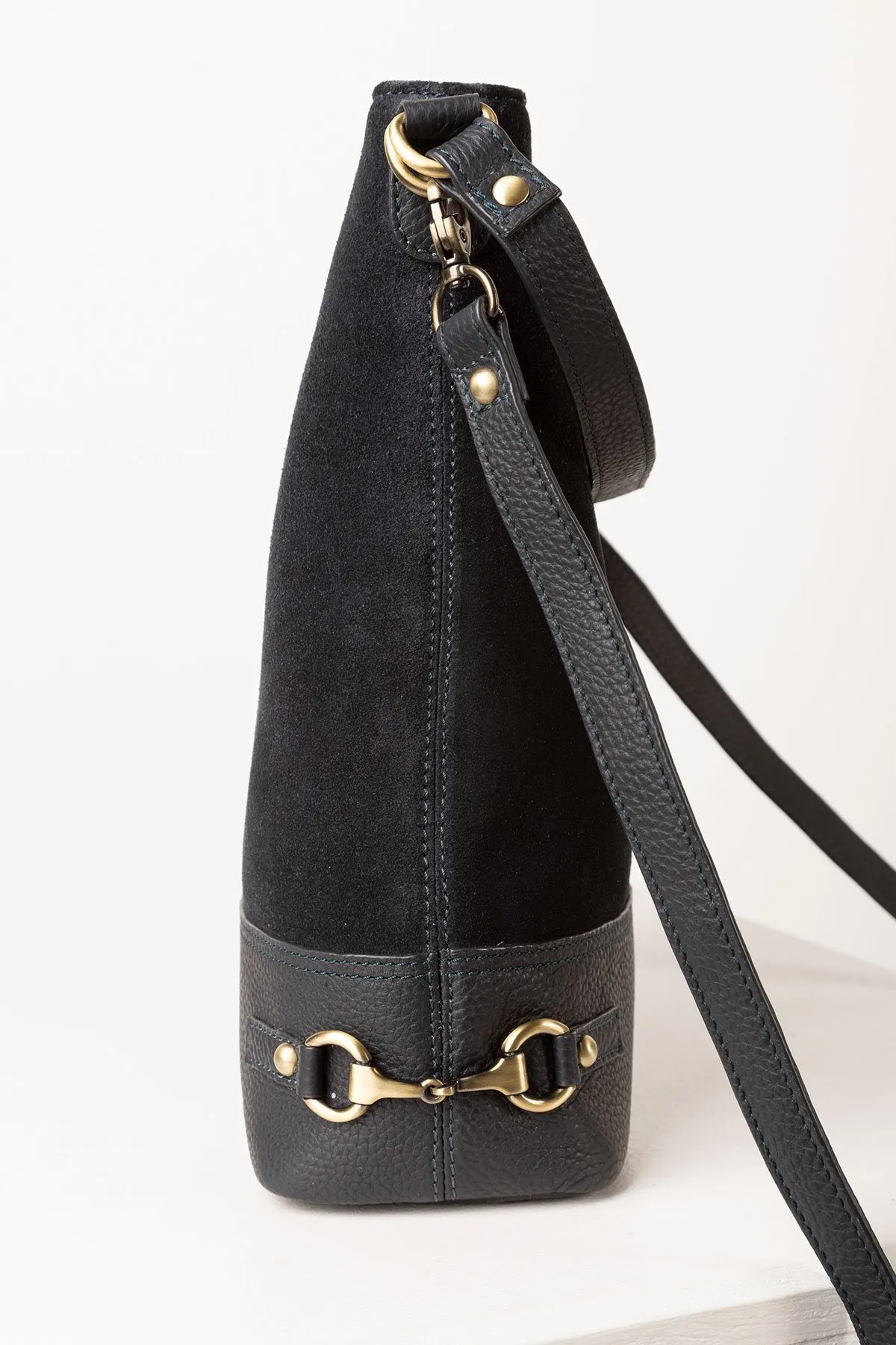 Ladies Suede Bucket Bag - Allerton