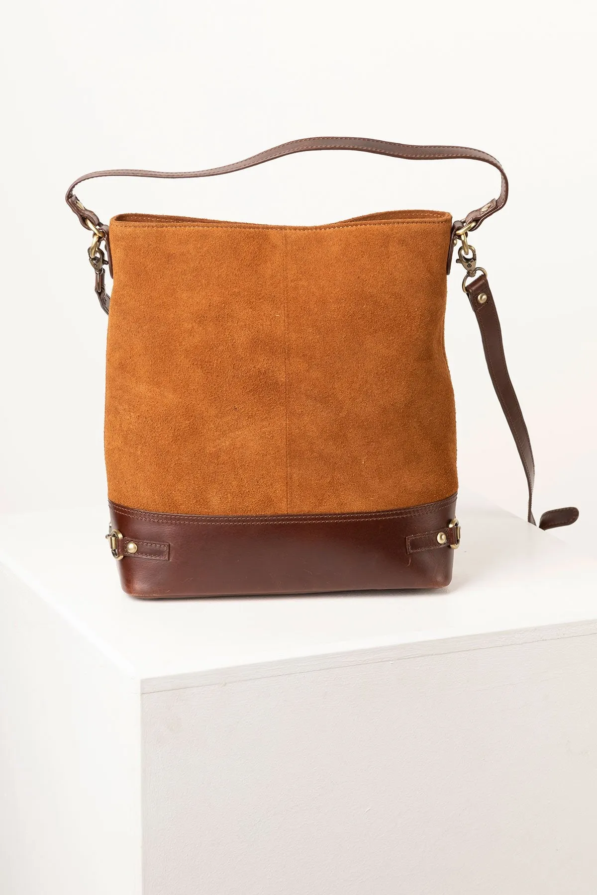 Ladies Suede Bucket Bag - Allerton