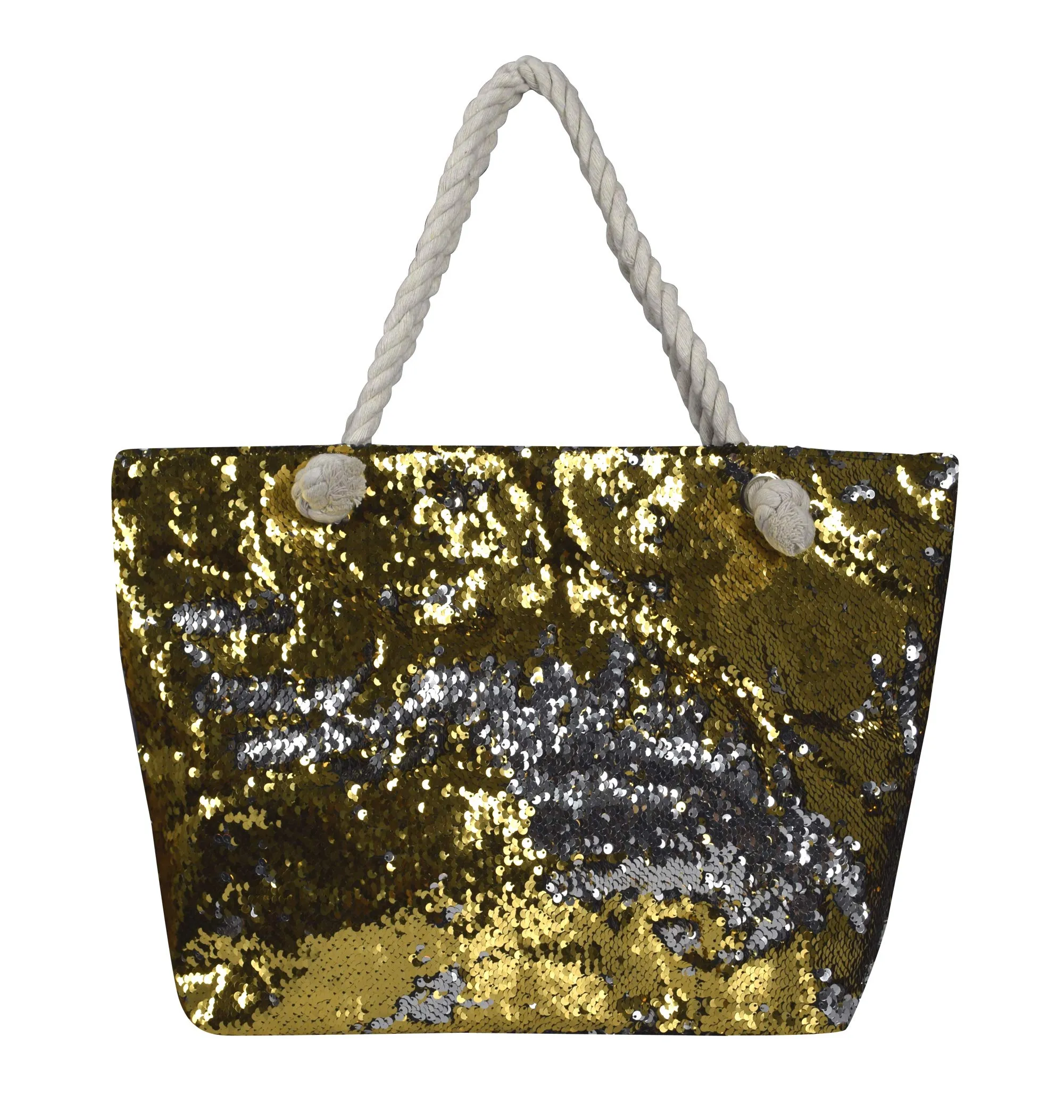 Large Dazzling Sequin Handbag Fashion Glitter Shoulder Shopping Travel Bag