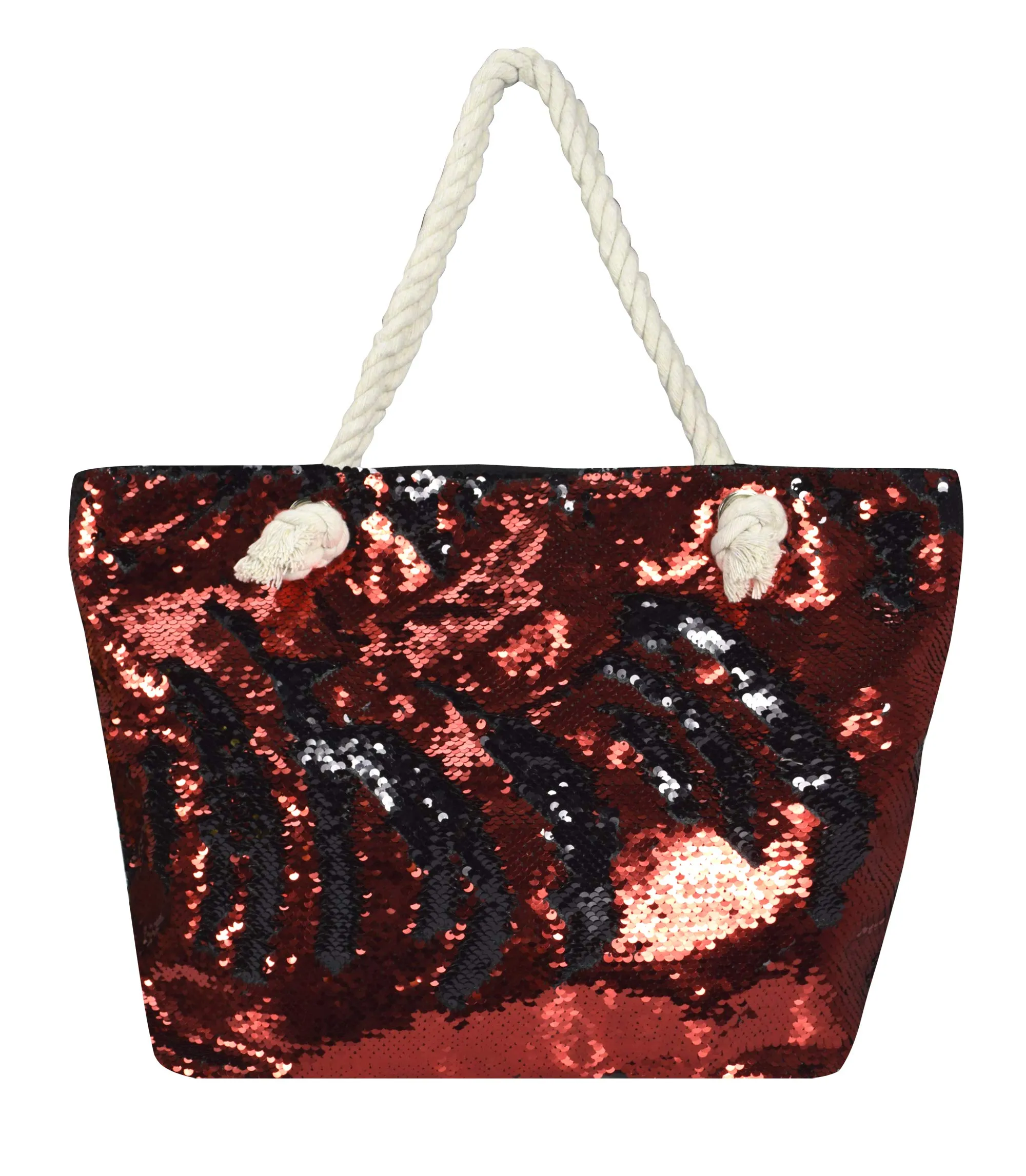 Large Dazzling Sequin Handbag Fashion Glitter Shoulder Shopping Travel Bag