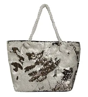 Large Dazzling Sequin Handbag Fashion Glitter Shoulder Shopping Travel Bag