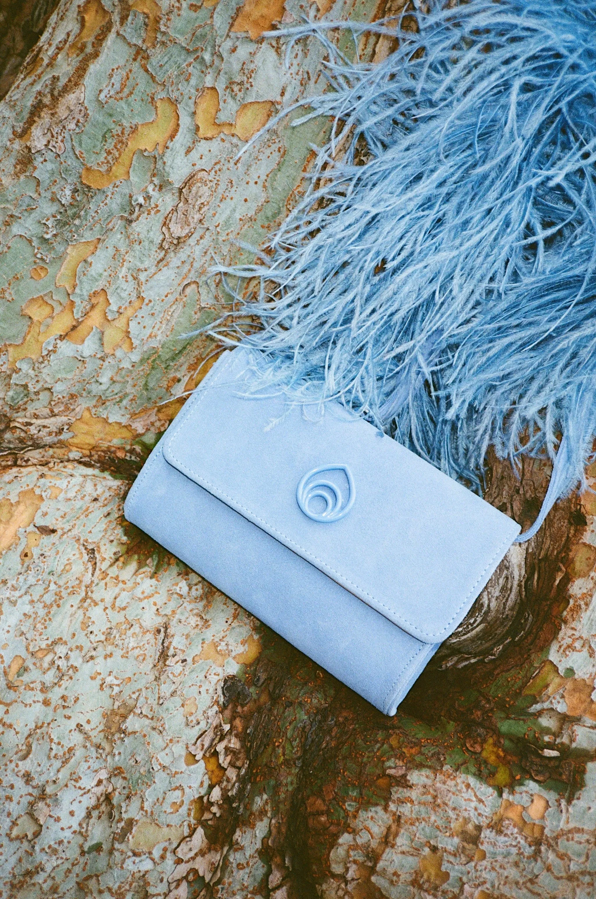 Lijadu Bird Bag in Sky Blue Suede