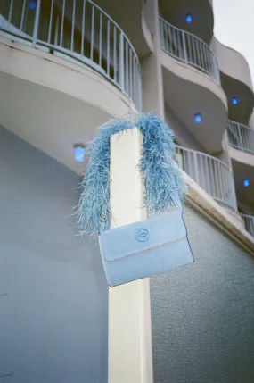 Lijadu Bird Bag in Sky Blue Suede