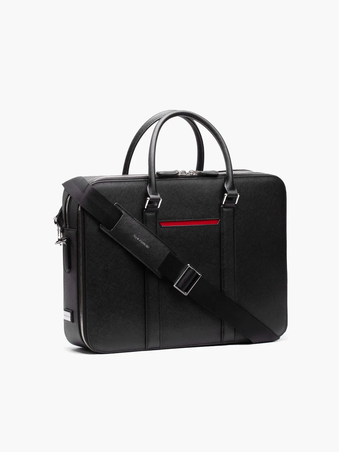 Manhattan Double-Zip Leather Briefcase