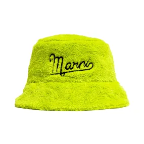 Marni Yellow Embroidered Logo Bucket Hat - Stylish Sun Protection Accessory