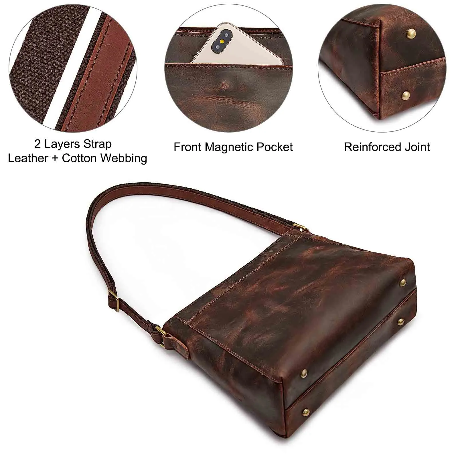 Medium Leather Messenger Bag