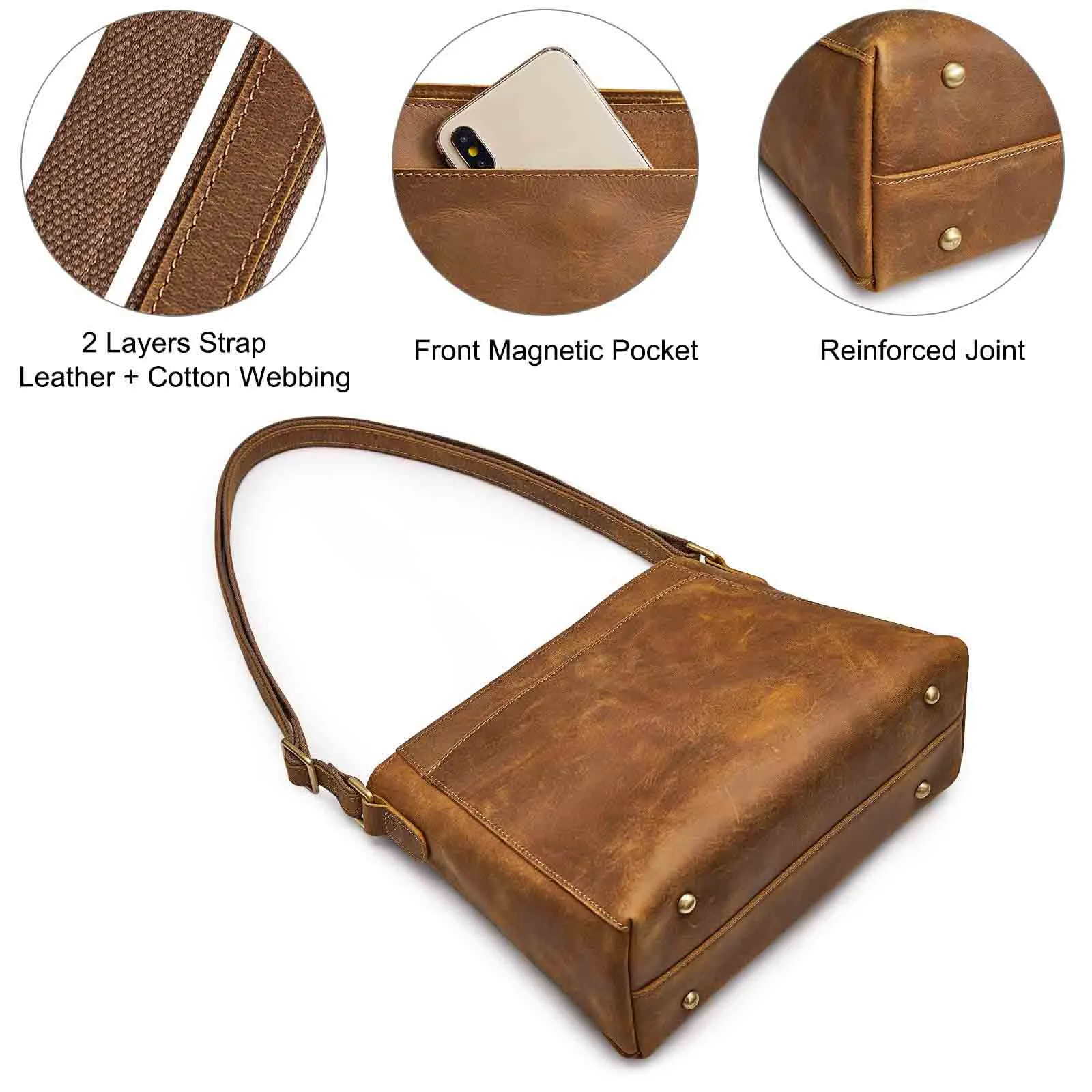 Medium Leather Messenger Bag