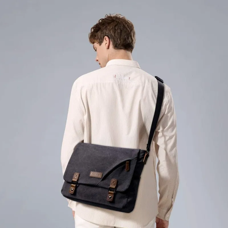 Mens College Canvas Messenger Bag