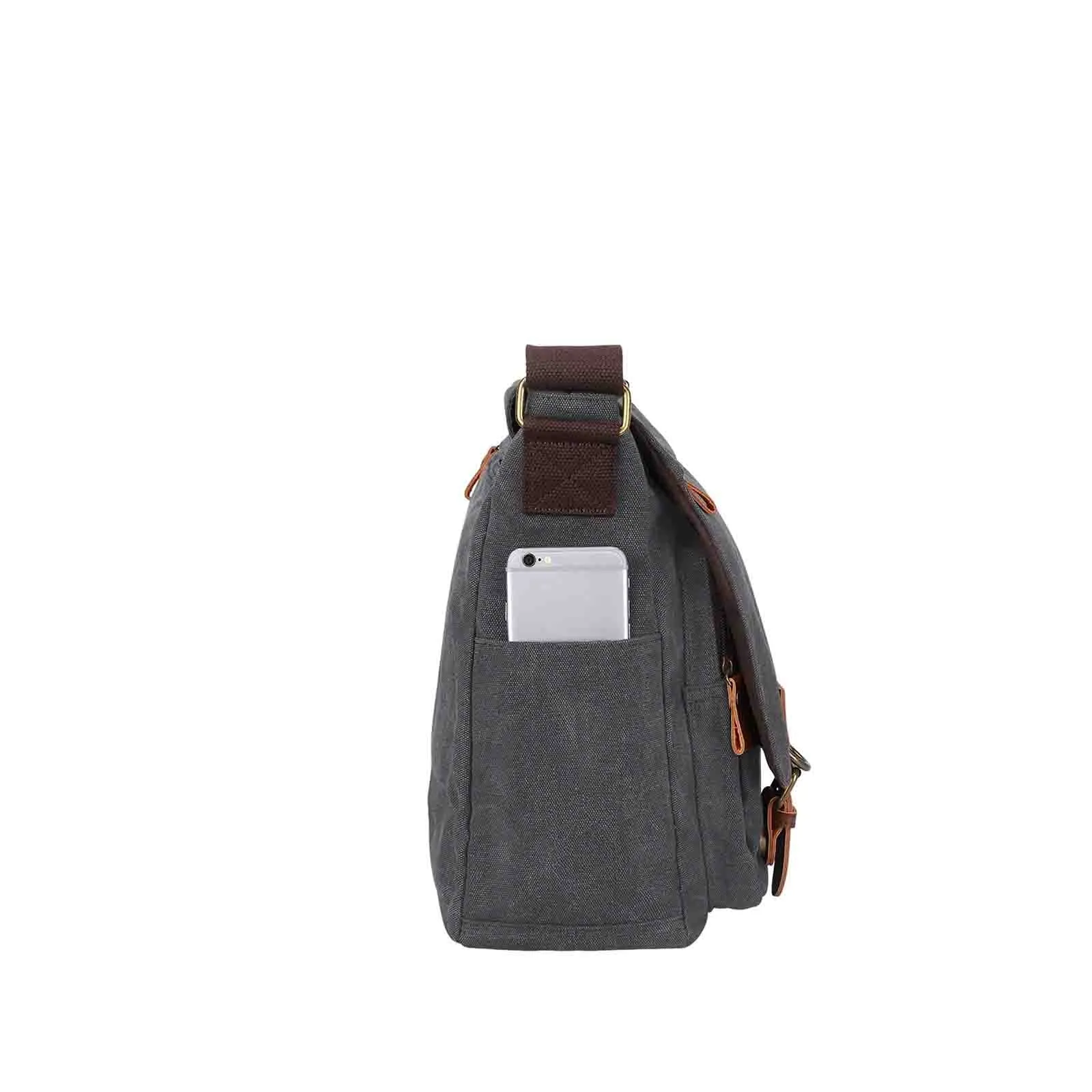 Mens College Canvas Messenger Bag