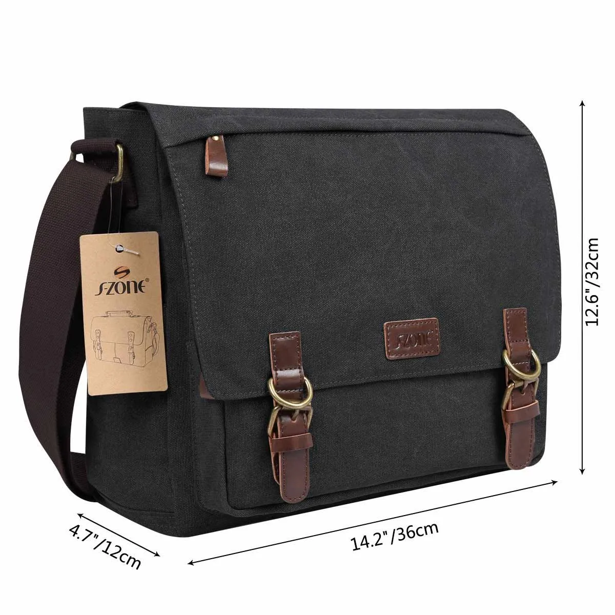 Mens College Canvas Messenger Bag