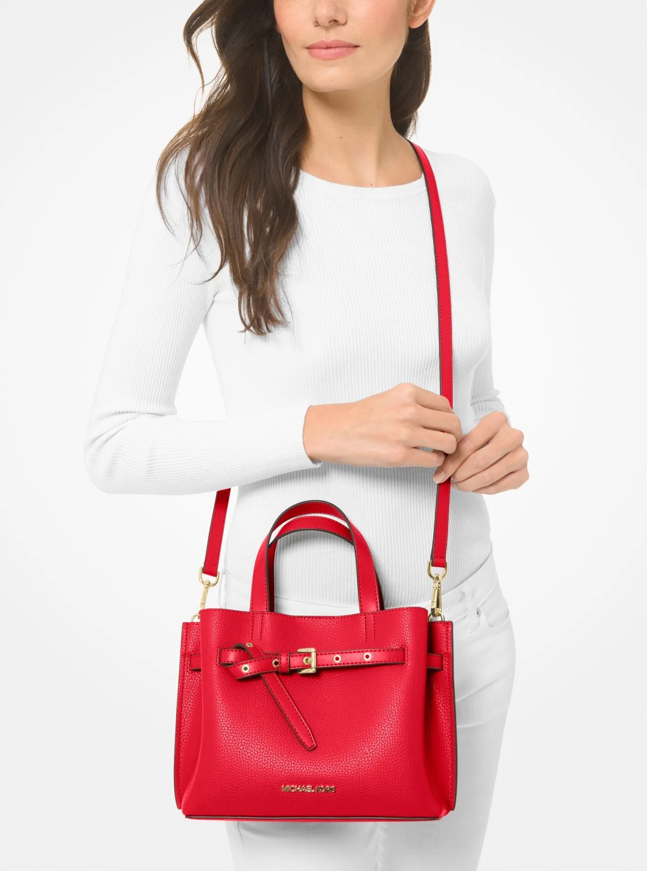 Michael Kors Emilia Small Pebbled Leather Satchel