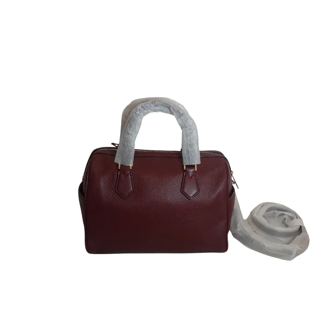 Michael Kors Maroon Pebbled Leather Dome Satchel | Brand New |