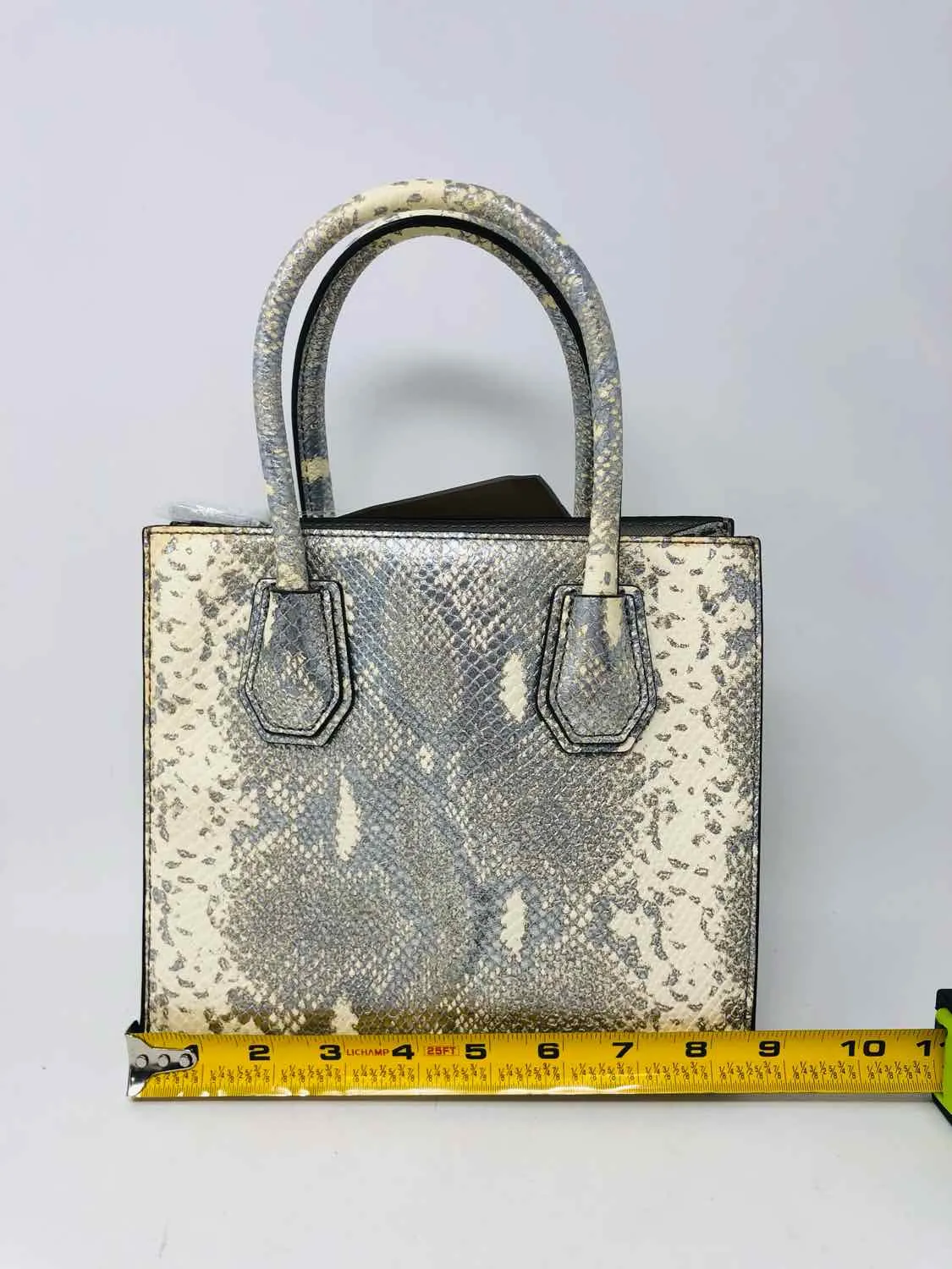 Michael Michael Kors Silver/Cream Reptile NEW Designer Satchel