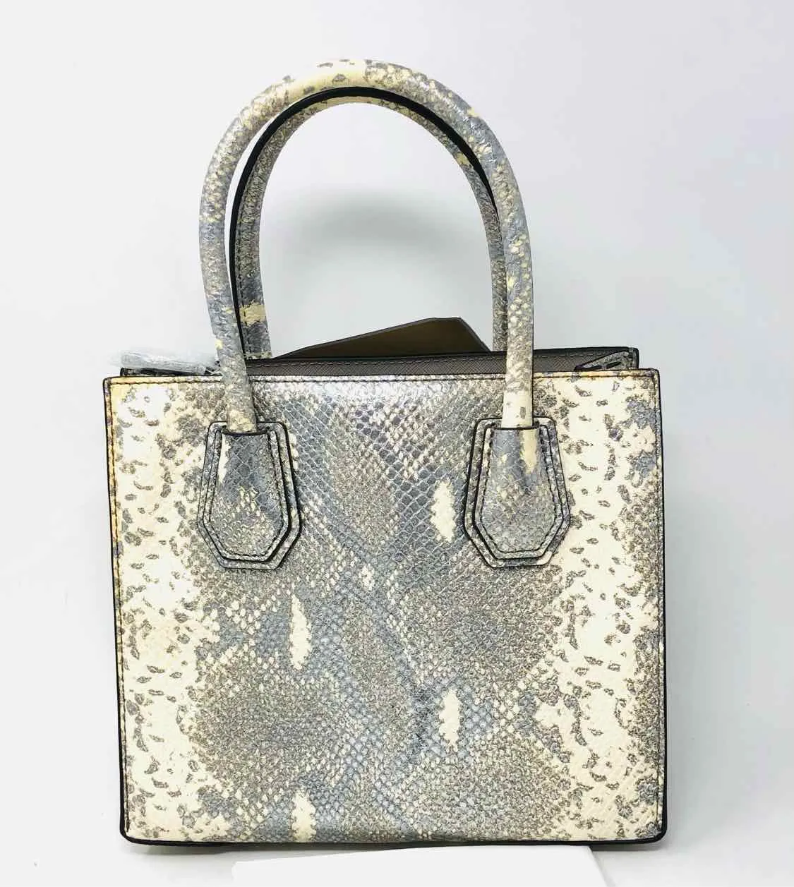 Michael Michael Kors Silver/Cream Reptile NEW Designer Satchel