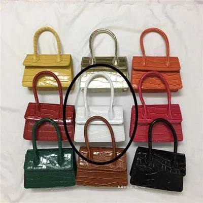 Mini Small Square bag 2020 Fashion New Quality PU Leather Women's Handbag Crocodile pattern Chain Shoulder Messenger Bags