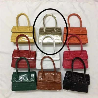 Mini Small Square bag 2020 Fashion New Quality PU Leather Women's Handbag Crocodile pattern Chain Shoulder Messenger Bags