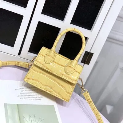 Mini Small Square bag 2020 Fashion New Quality PU Leather Women's Handbag Crocodile pattern Chain Shoulder Messenger Bags