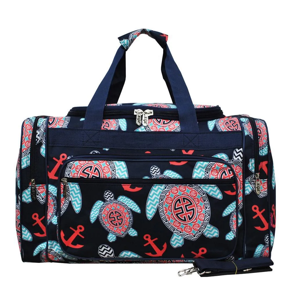 Ocean Sea Turtle Anchor NGIL Canvas 20" Duffle Bag