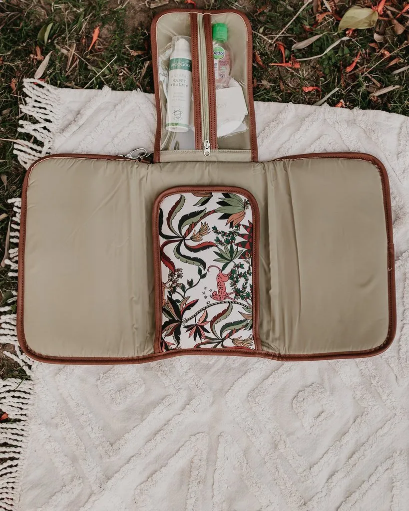 OiOi Change Mat Clutch - Jungle Cream/Tan