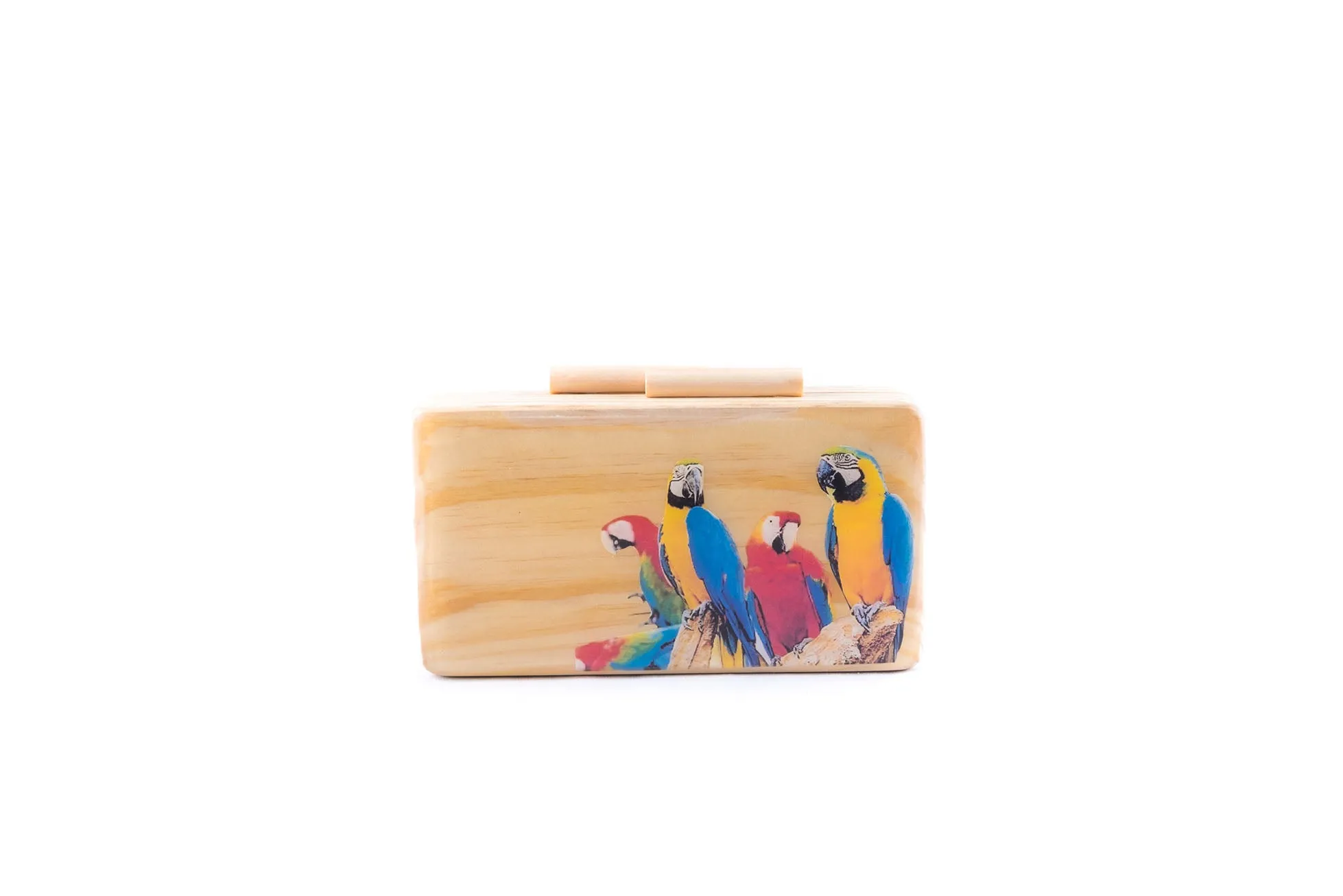 Parrot Life Wooden Clutch