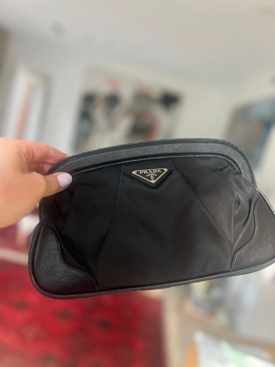 Prada Nylon Saffiano Clutch