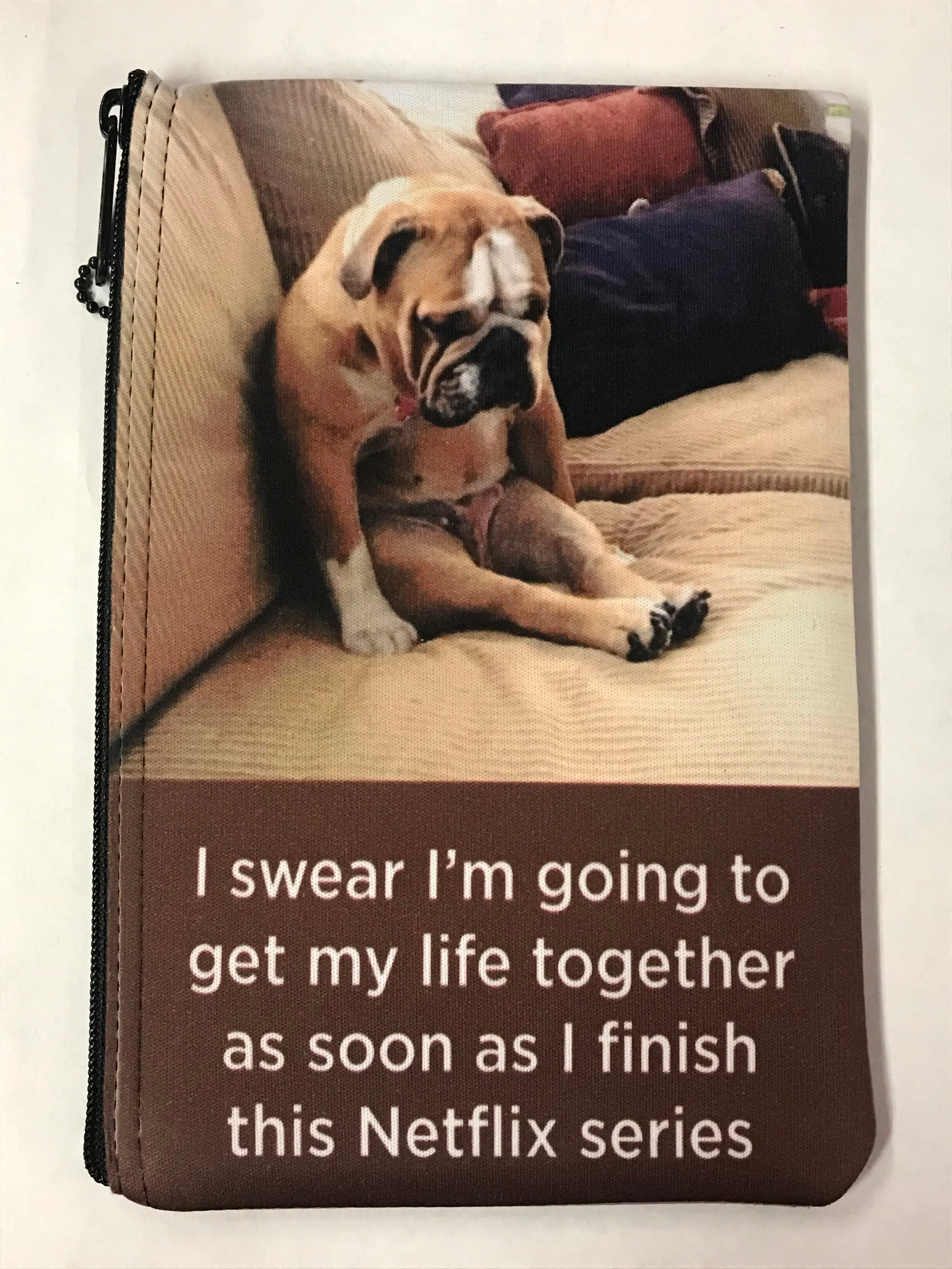 "I Swear I'm Going To..." Puppy Print Pouch