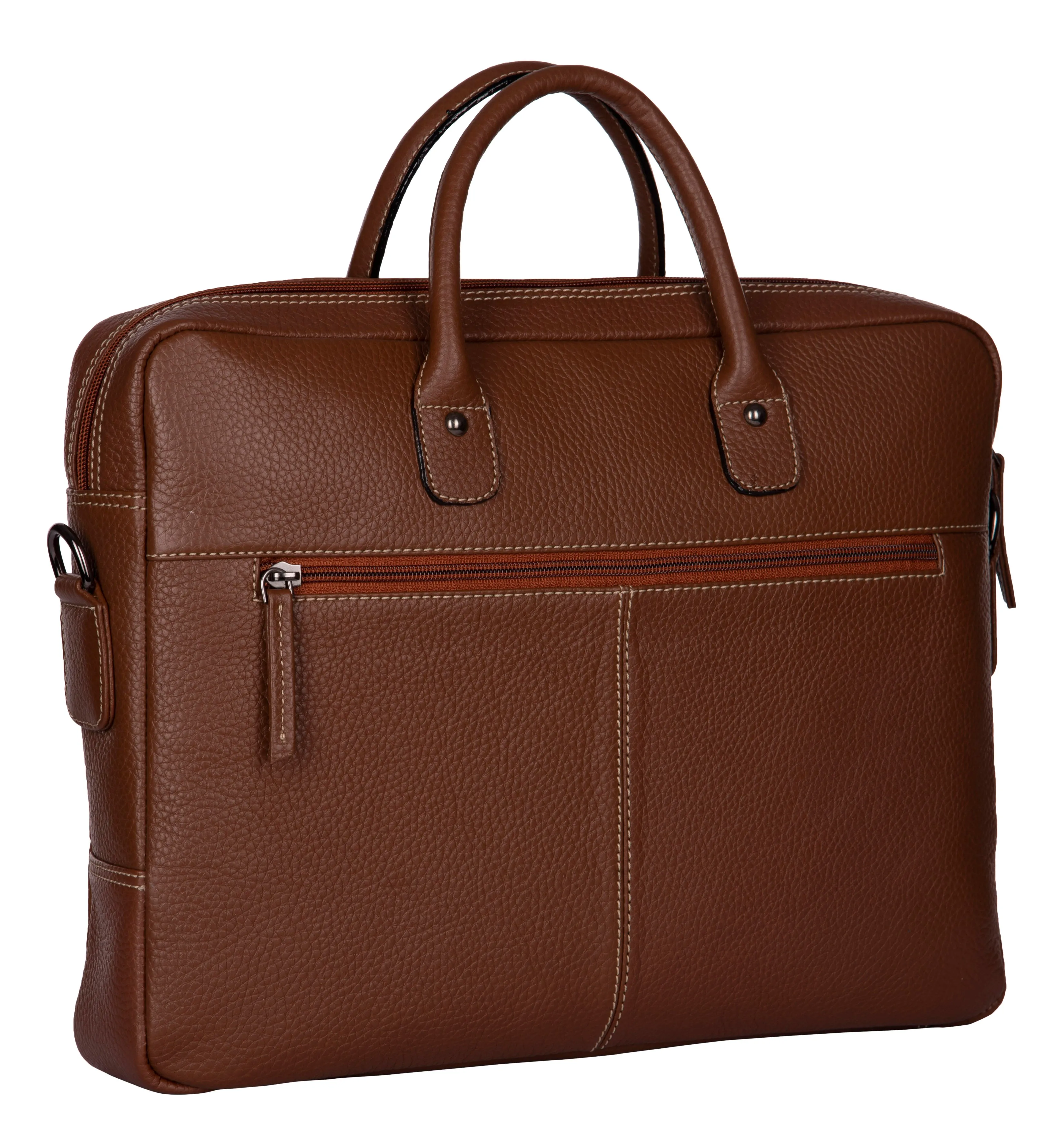 RL Oliver Mens Leather Business  Messenger Bag