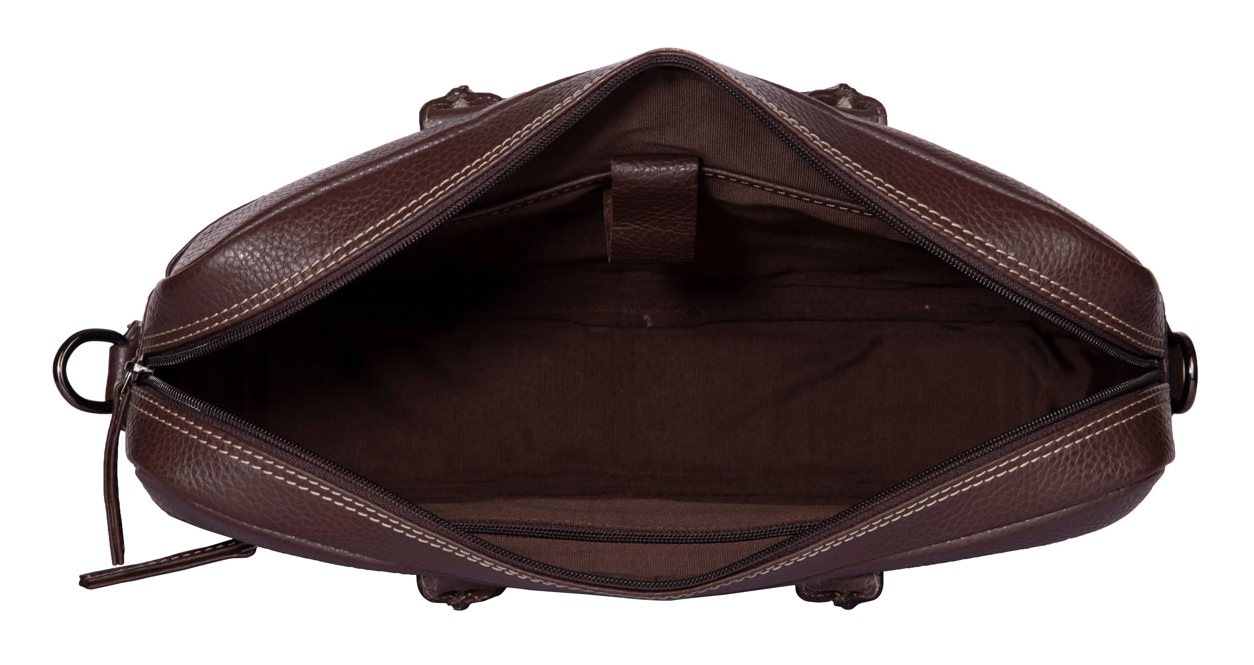 RL Oliver Mens Leather Business  Messenger Bag