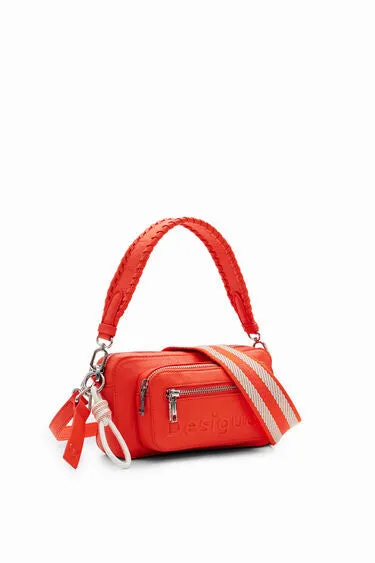 S Logo Crossbody Purse - Bright orange