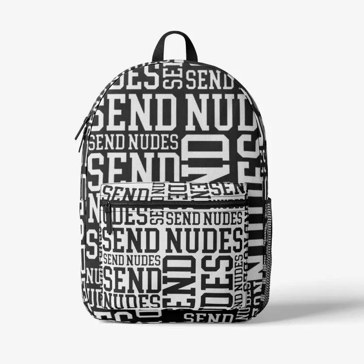 Send Nudes Retro Colorful Print Trendy Backpack