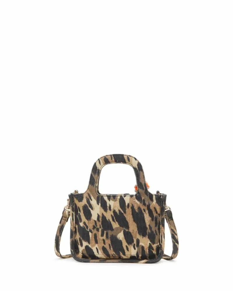 Vince Camuto Handbag ORIEL SM TOTE NATURAL/CAMO LEOPARD HEAVY TEX