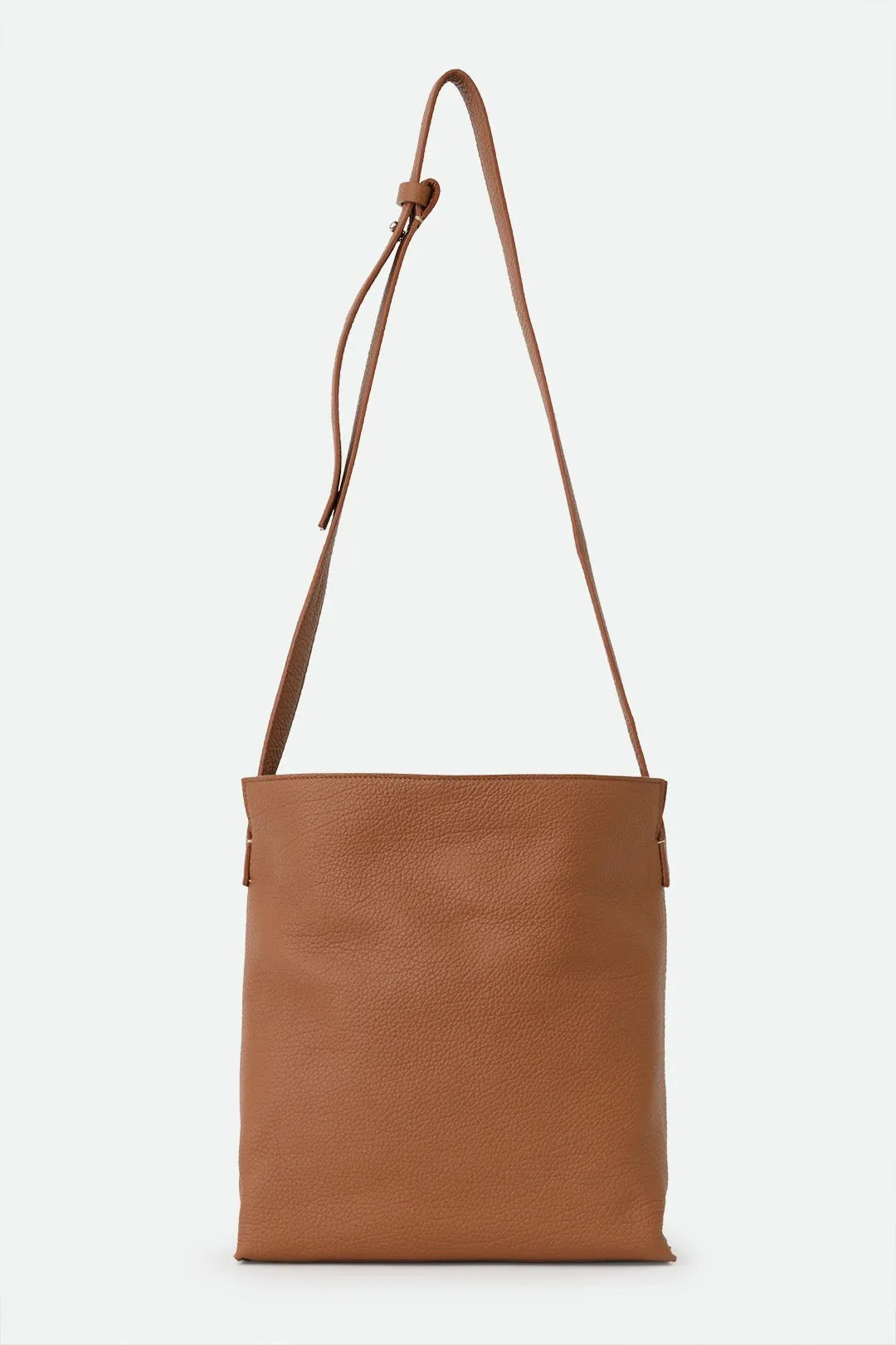 VINCENZA ITALIAN LEATHER BUCKET BAG NATURAL CUOIO